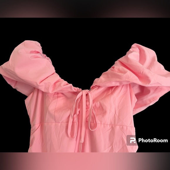 Missguided Off‎ the Shoulder Puff Sleeve Mini Dress - Picture 6 of 13